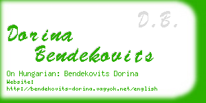 dorina bendekovits business card